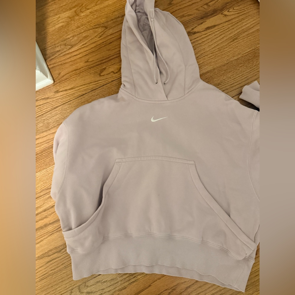 Nike Pale Pink Pullover Hoodie with Black Swoosh Tag